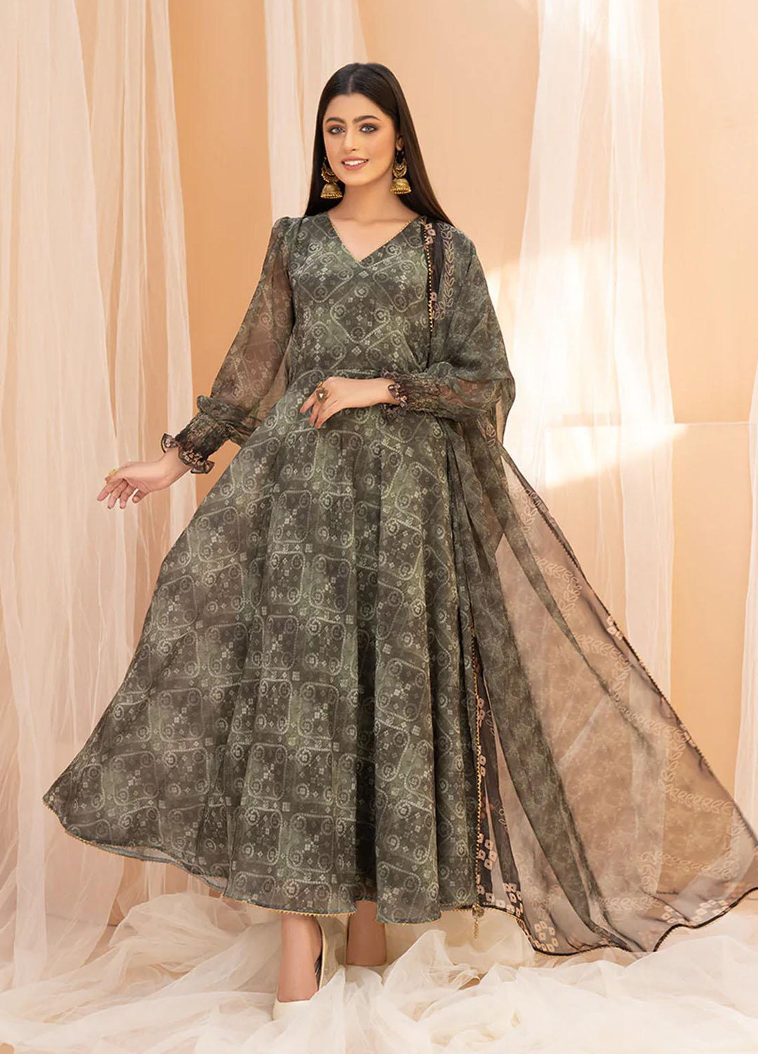 HemStitch Luxury Pret  Chiffon 3 Piece Suit Alizeh