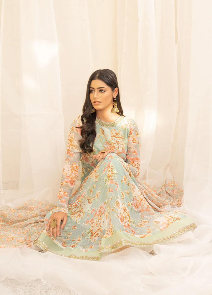 HemStitch Luxury Pret  Chiffon 3 Piece Dress HST22PE Sahar PE-07