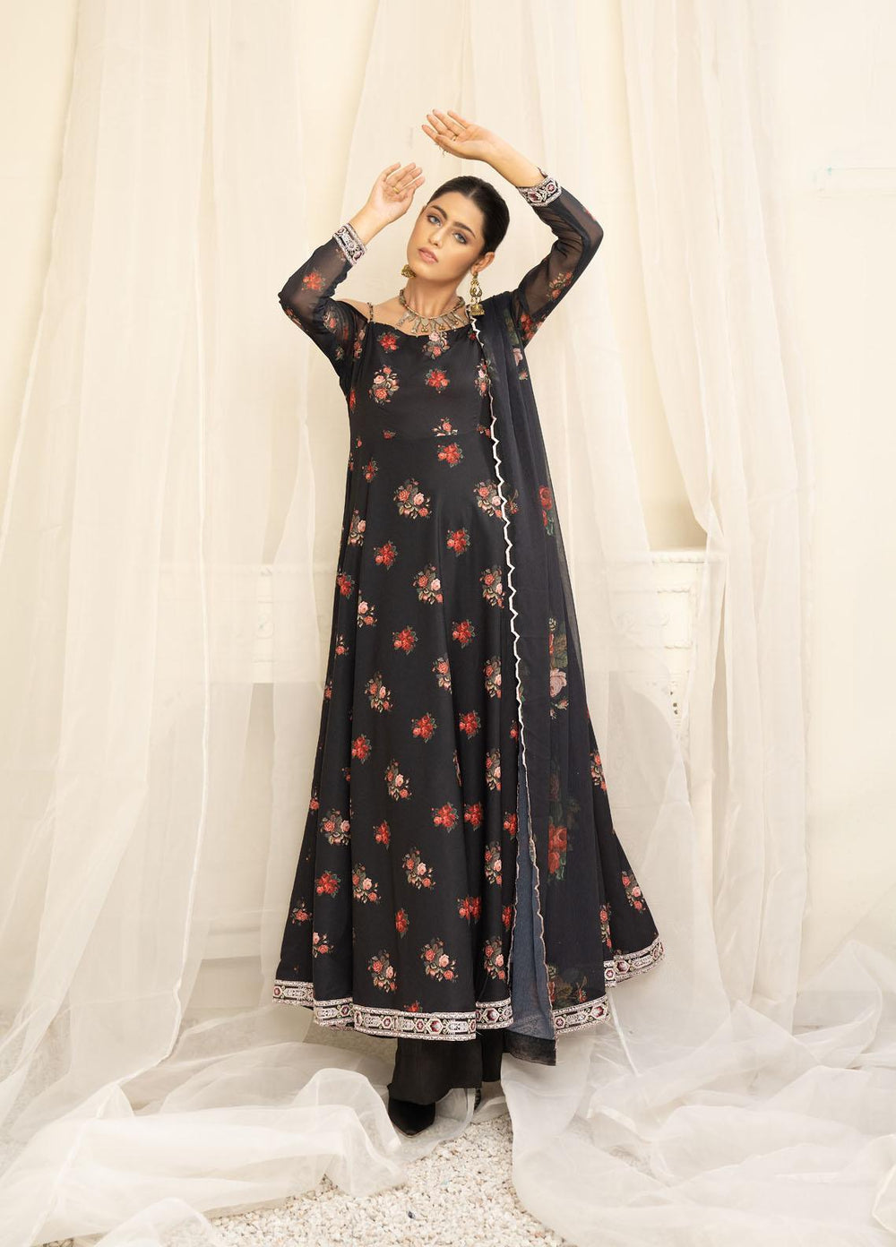 HemStitch Luxury Pret  Grip 3 Piece Dress HST22PE Mehak PE-02