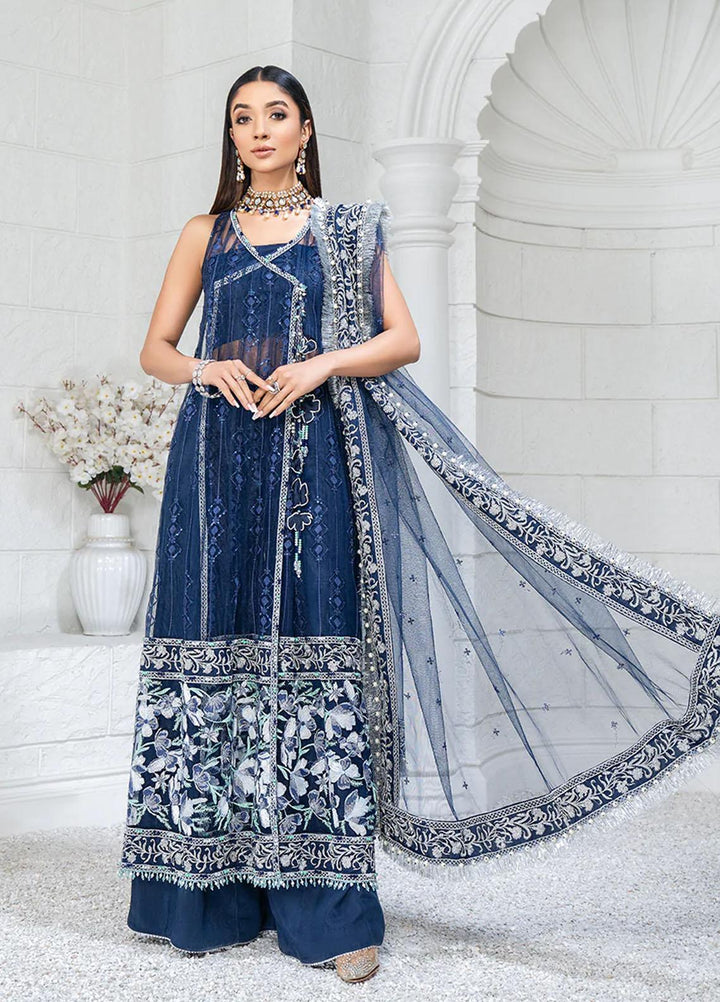 HemStitch Luxury Pret Embroidered Net 3 Piece Dress Rut HL-04