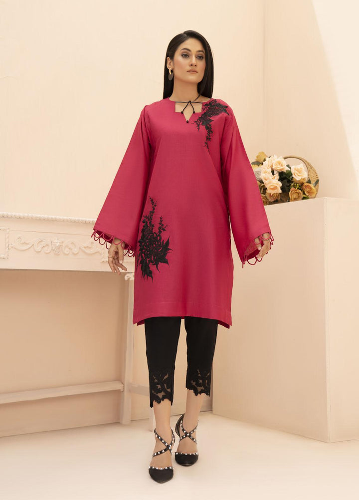 HemStitch Casual Pret  Lawn Kurti HS22PK Nehal Pink