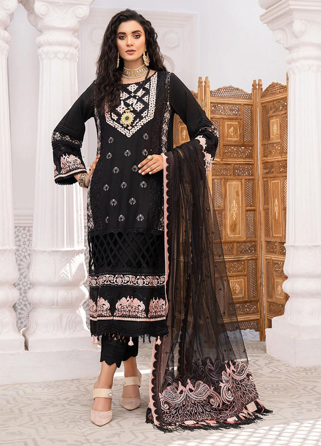 HemStitch Pret Embroidered Lawn 3 Piece Suit HV-03 Amira