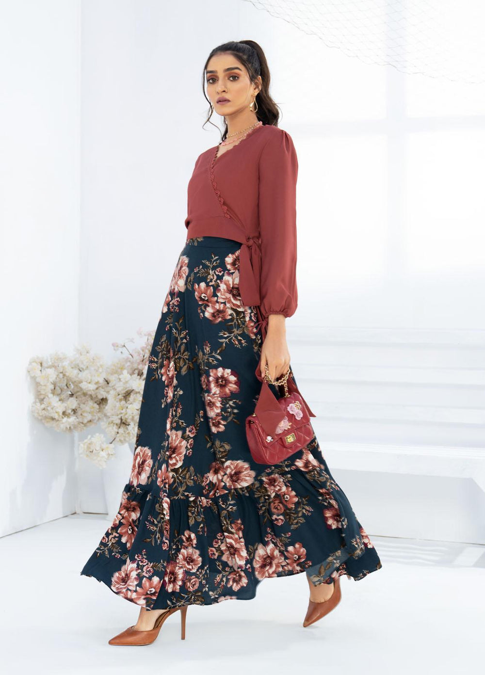 HemStitch Western Wear  Georgette 2 Piece Dress HS22WR Anna