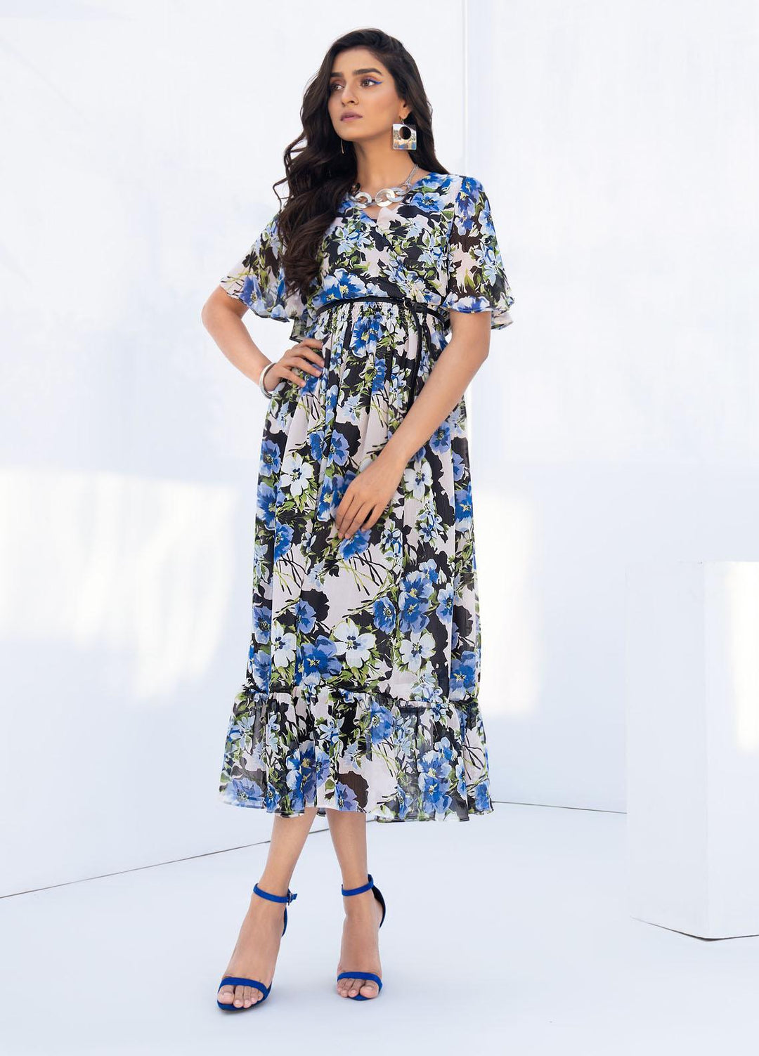 HemStitch Western Wear  Georgette 1 Piece Dress HS22WR Julia