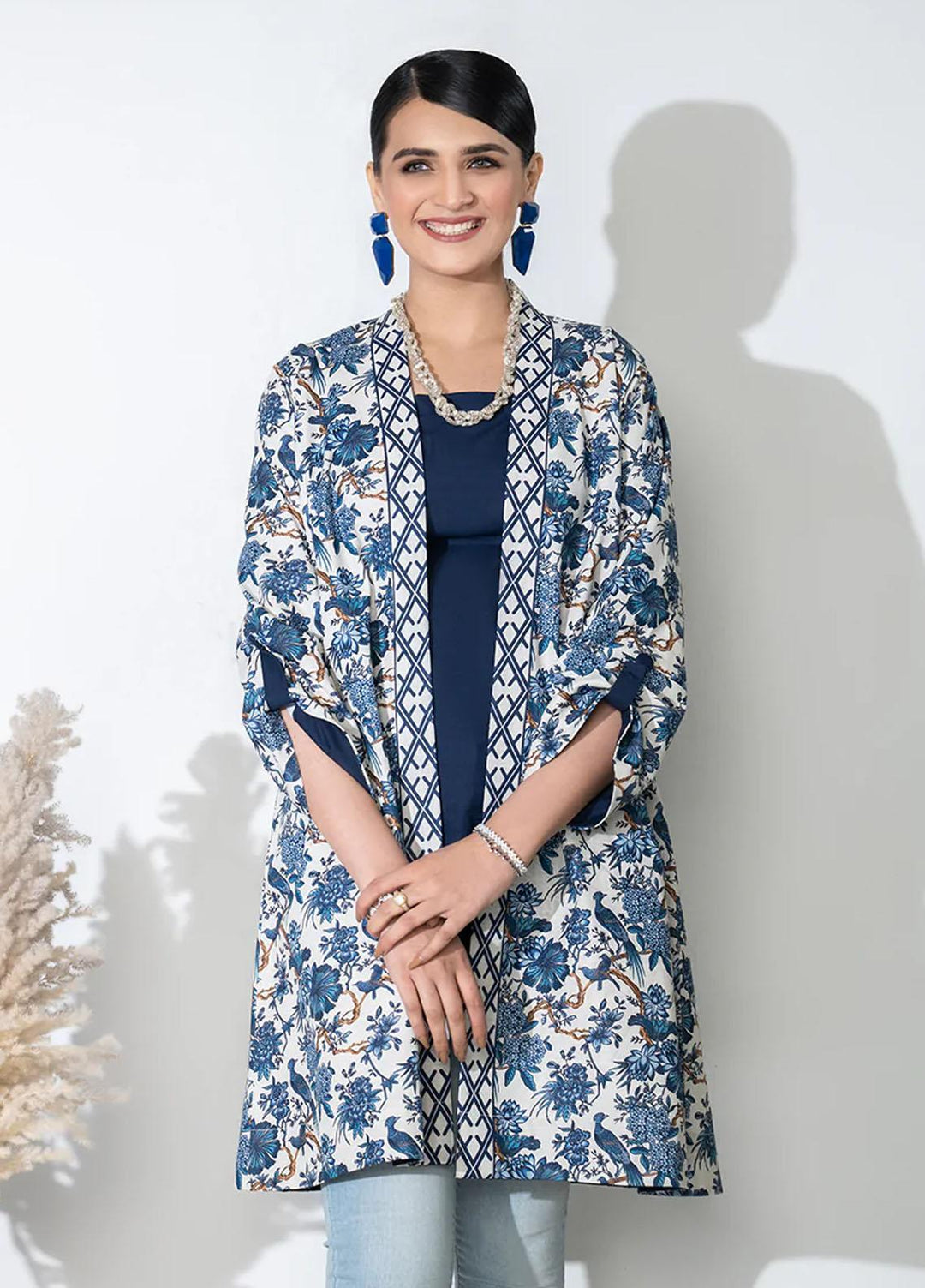 HemStitch Casual Pret  Khaddar Shirt HST22WP Grace