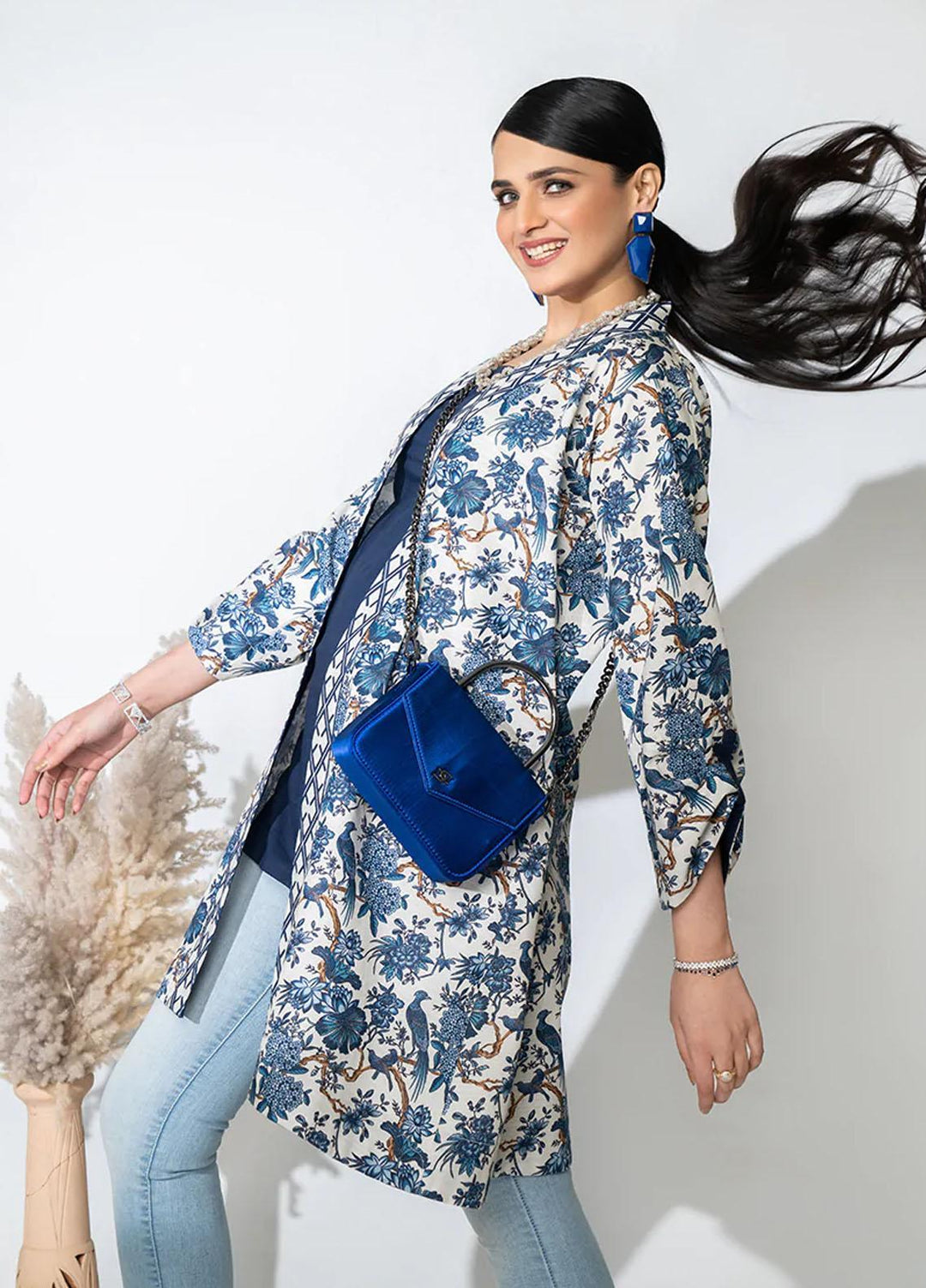 HemStitch Casual Pret  Khaddar Shirt HST22WP Grace