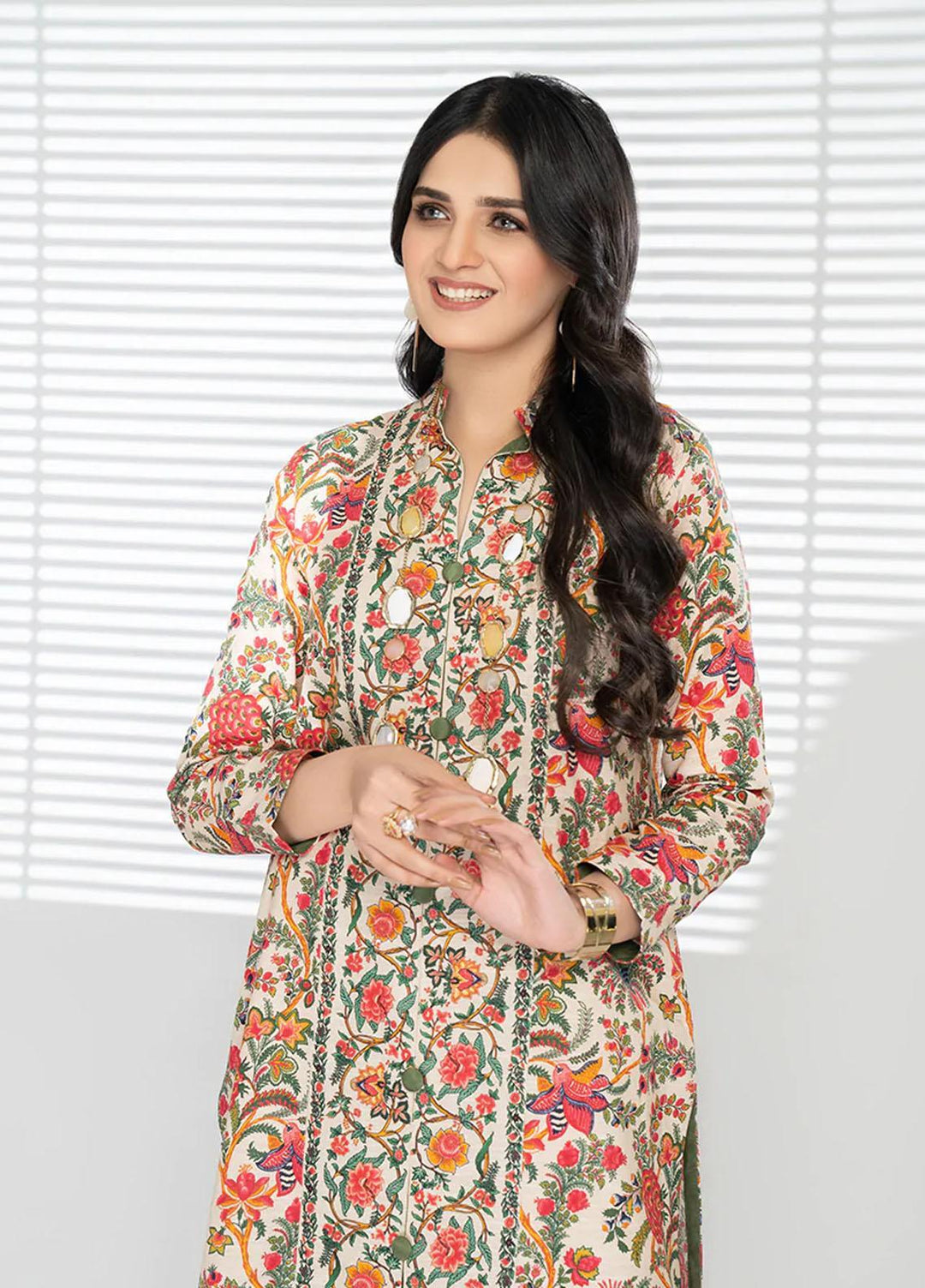 HemStitch Casual Pret  Khaddar 2 Piece Suit HST22WP Bella