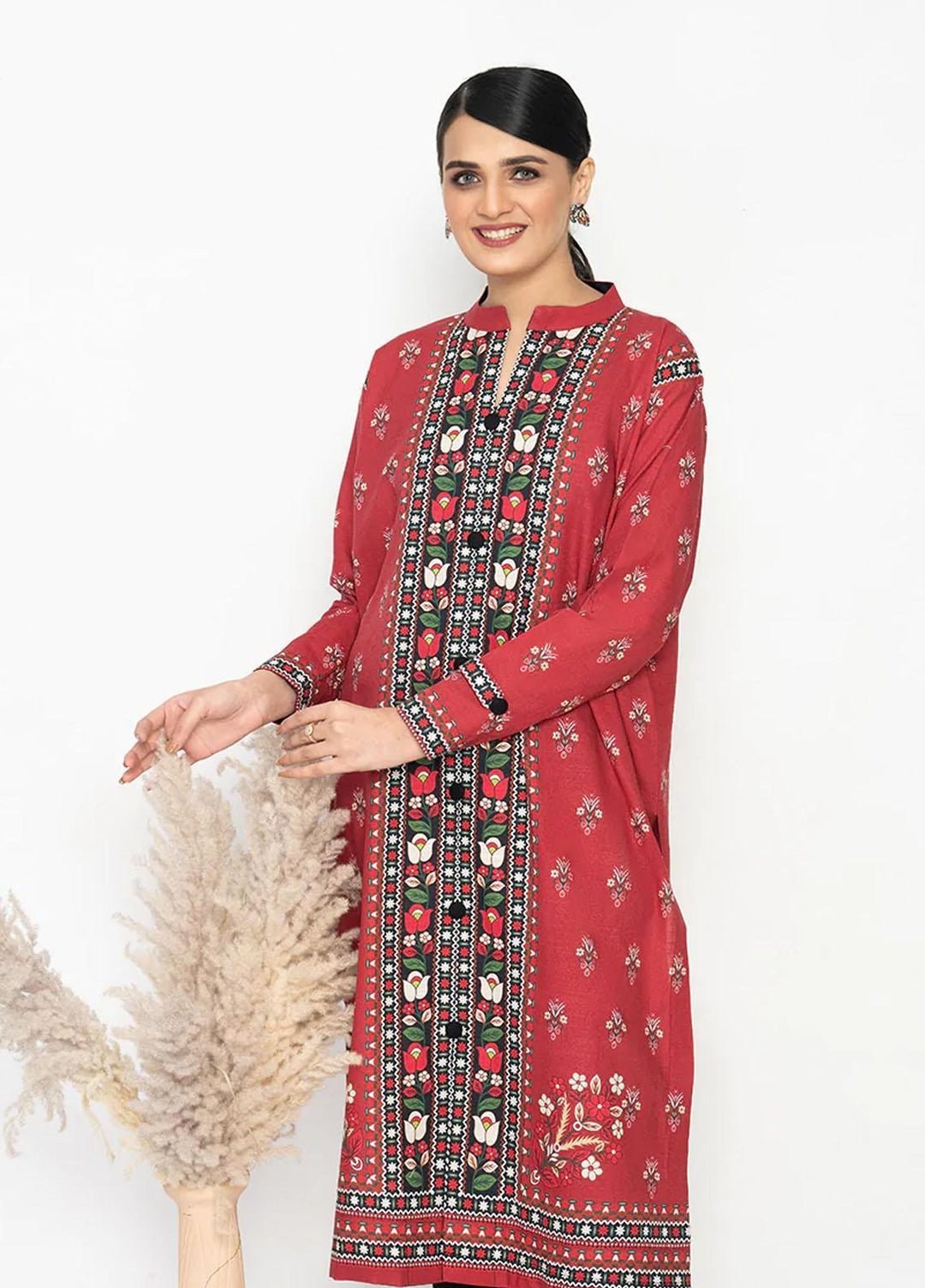 HemStitch Casual Pret  Khaddar 2 Piece Suit HST22WP Zeenia