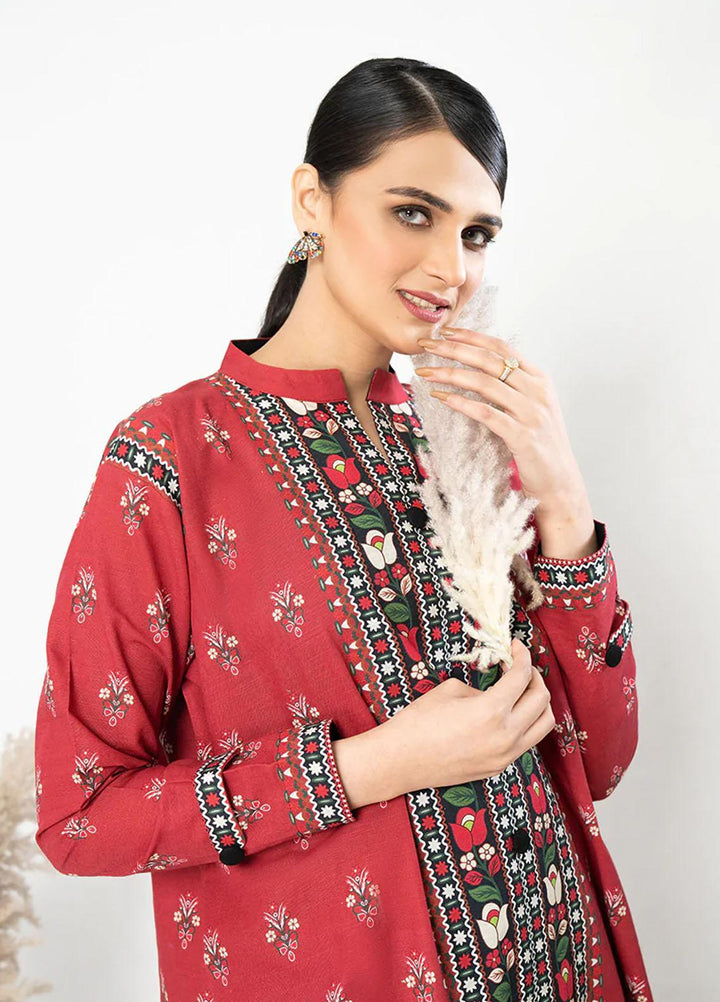 HemStitch Casual Pret  Khaddar 2 Piece Suit HST22WP Zeenia