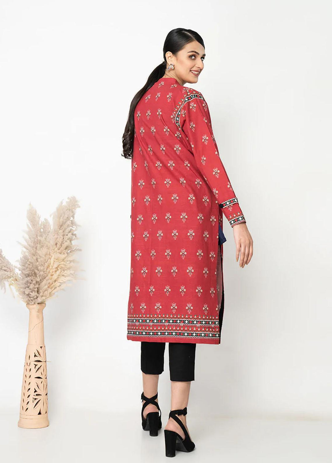 HemStitch Casual Pret  Khaddar 2 Piece Suit HST22WP Zeenia