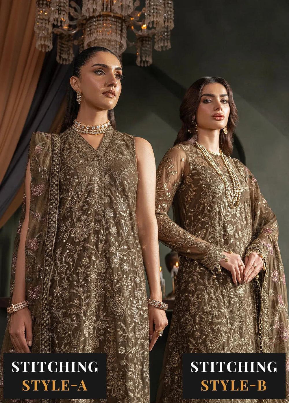 Heritage by Zarif Embroidered Net Suit Unstitched 3 Piece ZR25UF ZHF-06 Zhalay - Formals Collection