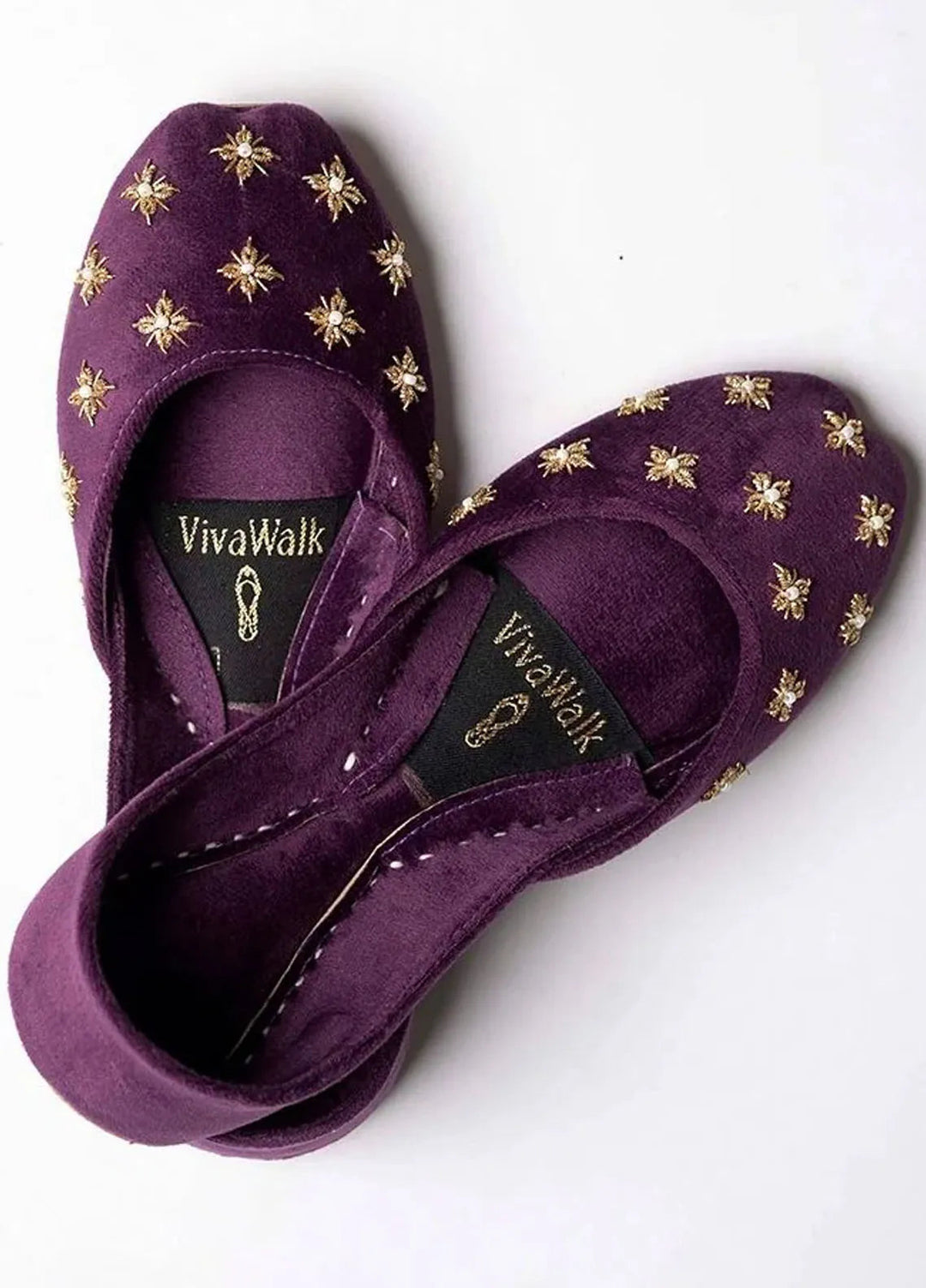 Heritage Hue By Vivawalk Festive Style Khussa Purple Artisnal