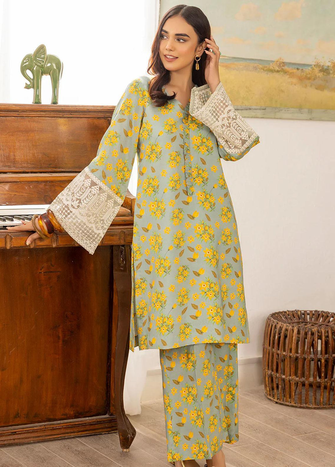 Esra Fashion Pret Casual Viscose 2 Piece Suit HDW-23-02