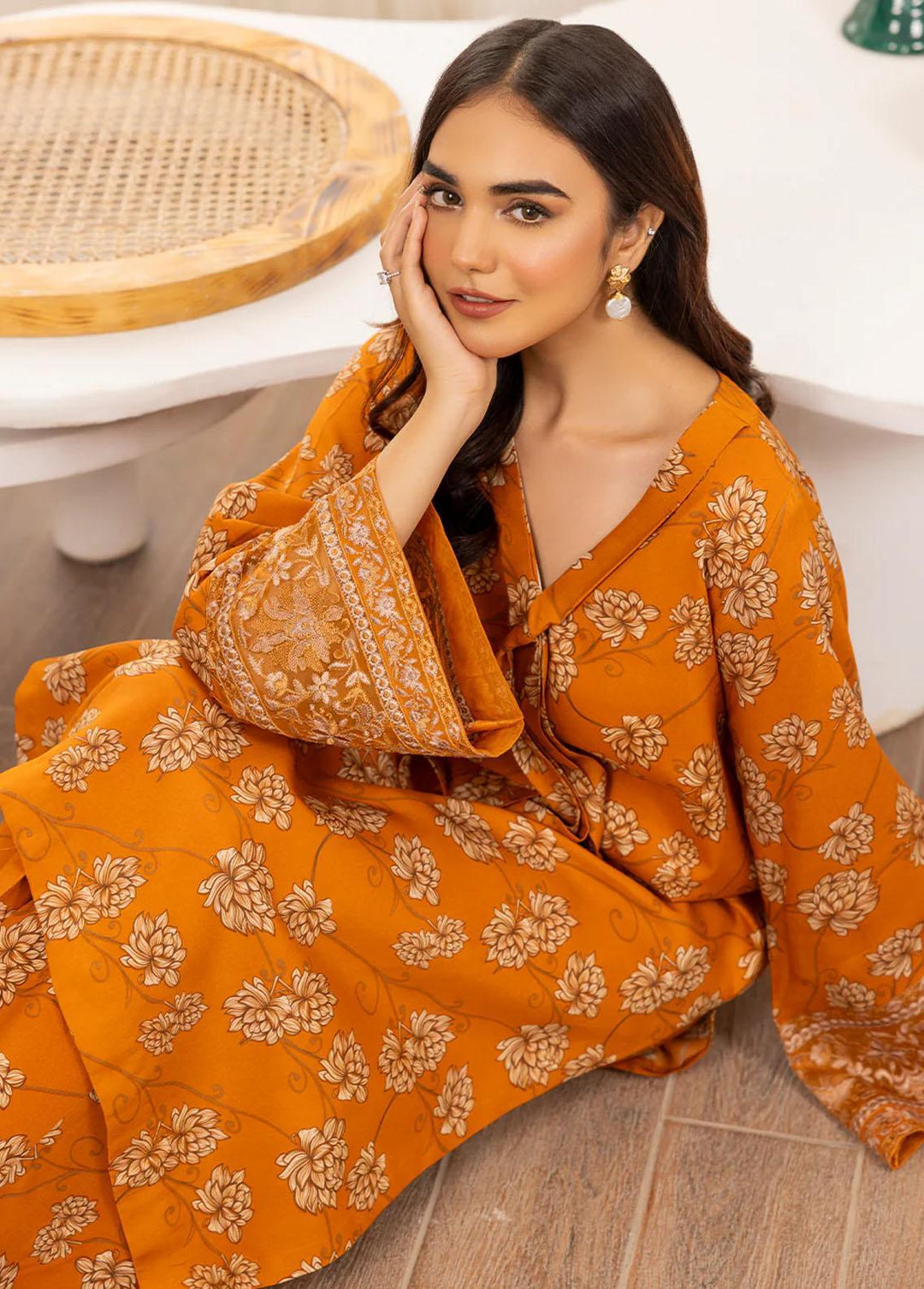 Esra Fashion Pret Casual Viscose 2 Piece Suit HDW-23-06