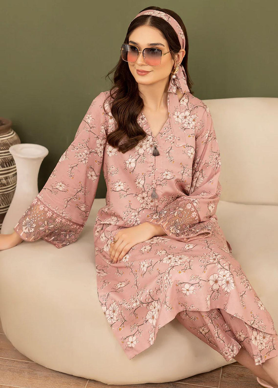 Esra Fashion Pret Casual Viscose 2 Piece Suit HDW-23-07