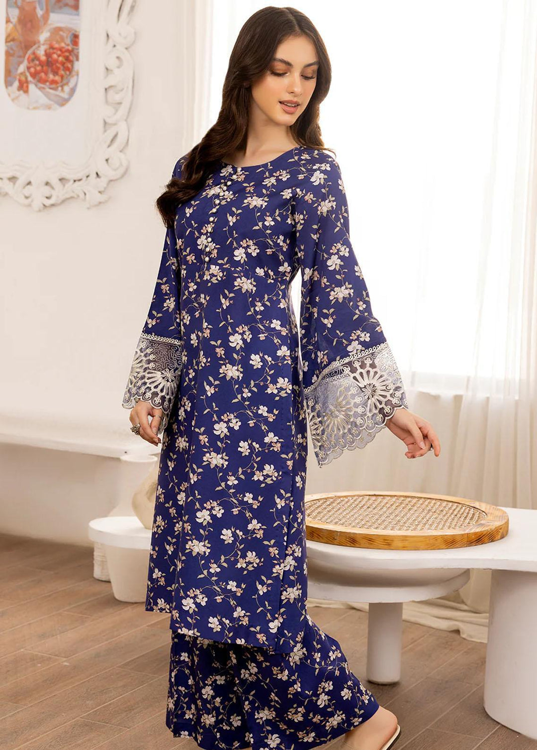 Esra Fashion Pret Casual Viscose 2 Piece Suit HDW-23-10