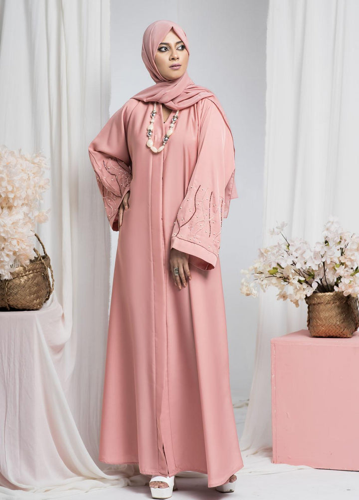 Hijab ul Ameer  Nida Casual Abaya JS-851 Magenta Pink