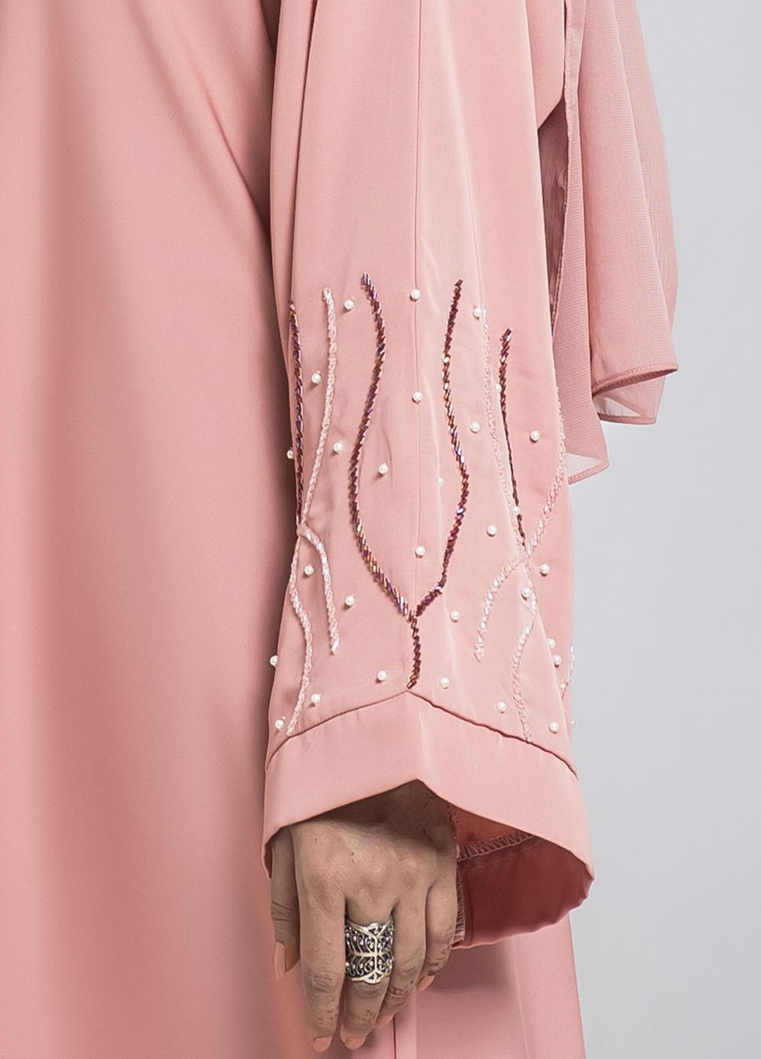 Hijab ul Ameer  Nida Casual Abaya JS-851 Magenta Pink