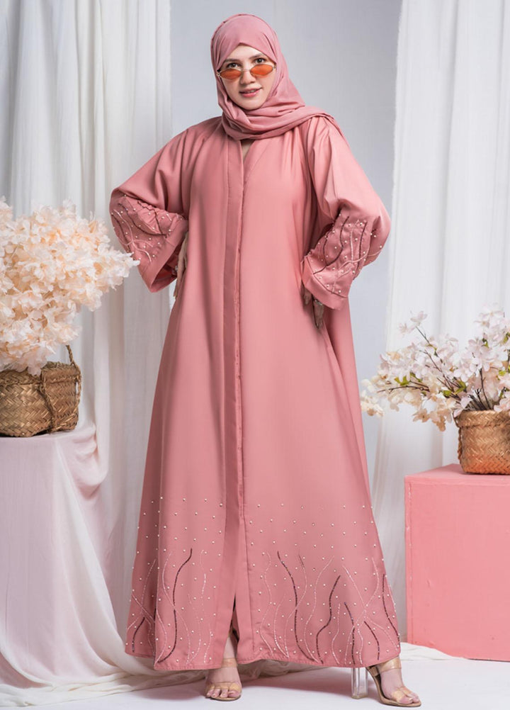 Hijab ul Ameer  Nida Casual Abaya JS-852 Rose Pink