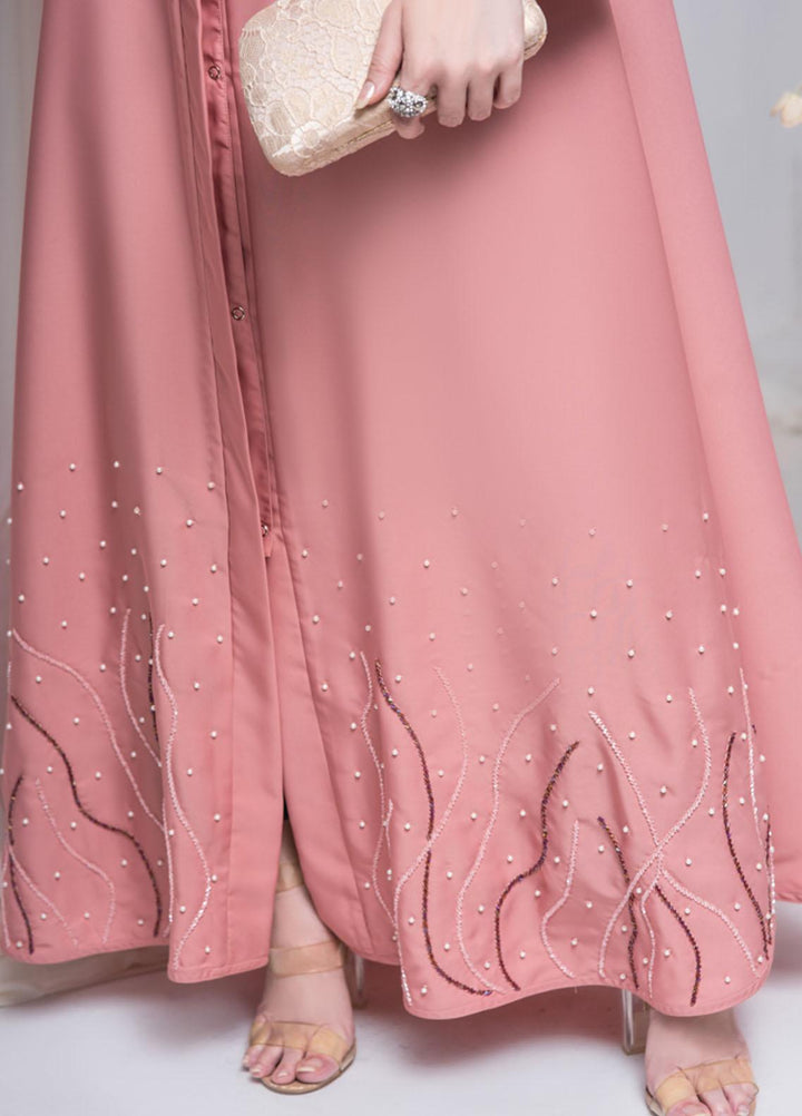 Hijab ul Ameer  Nida Casual Abaya JS-852 Rose Pink