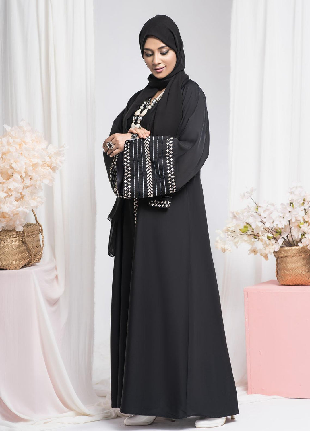 Hijab ul Ameer  Nida Casual Abaya JS-854 Elegant Embrace
