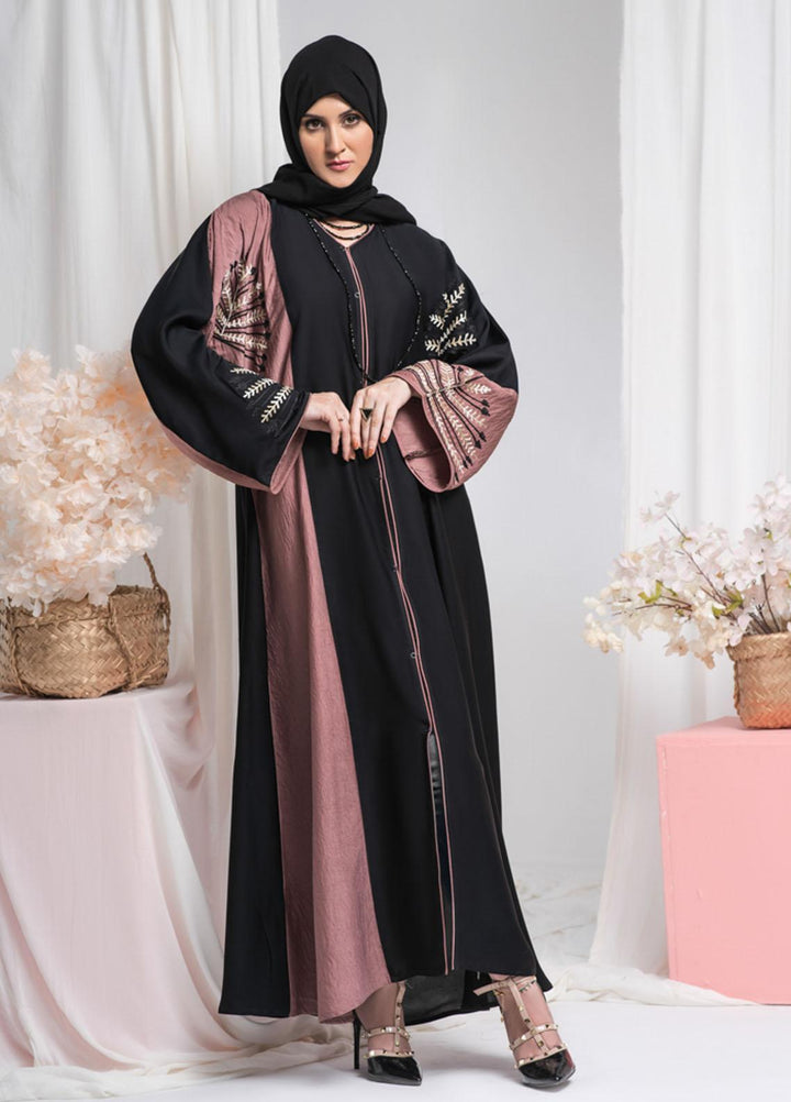 Hijab ul Ameer  Nida Casual Abaya JS-861 Black Elegance