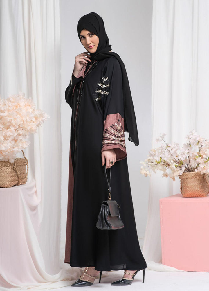 Hijab ul Ameer  Nida Casual Abaya JS-861 Black Elegance
