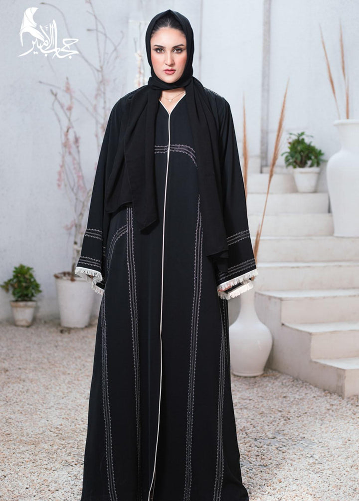 Hijab ul Ameer  Nida Casual Abaya JS-919 Ebon Elegance