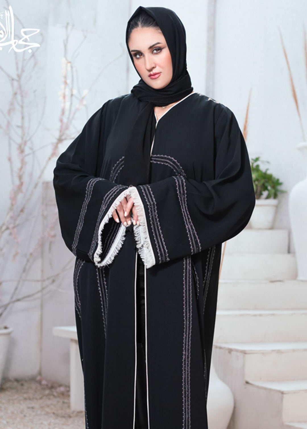 Hijab ul Ameer  Nida Casual Abaya JS-919 Ebon Elegance