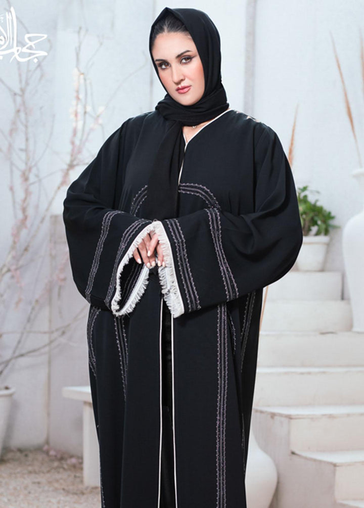 Hijab ul Ameer  Nida Casual Abaya JS-919 Ebon Elegance