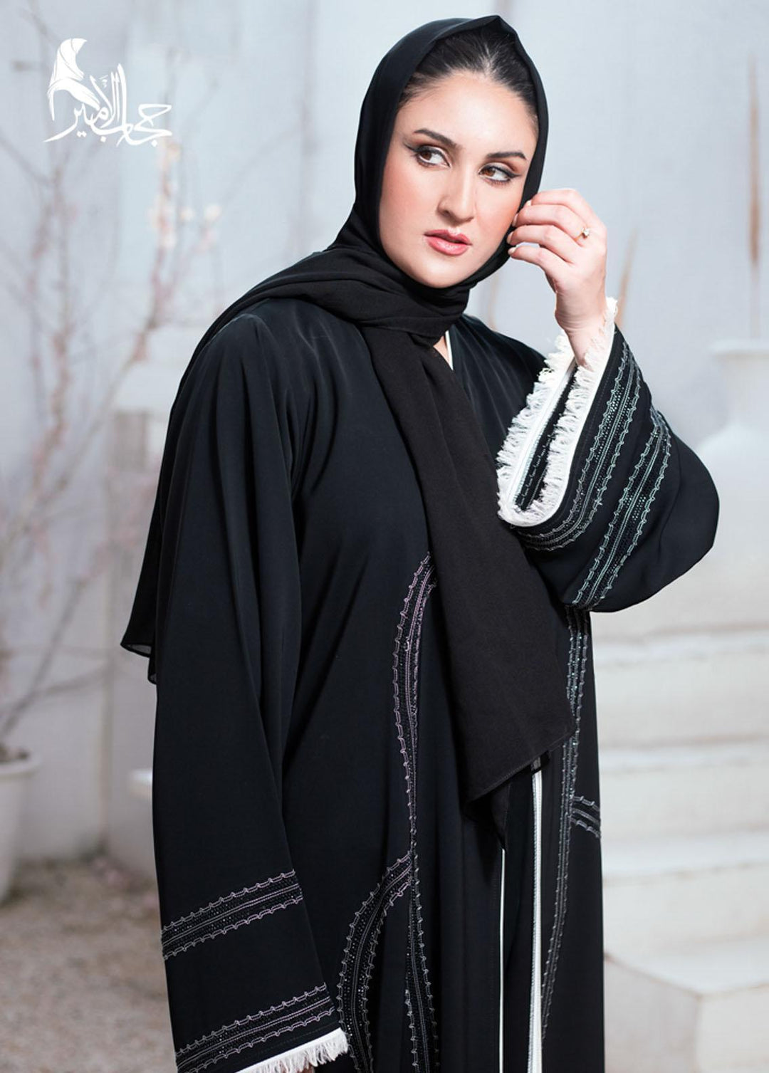 Hijab ul Ameer  Nida Casual Abaya JS-919 Ebon Elegance