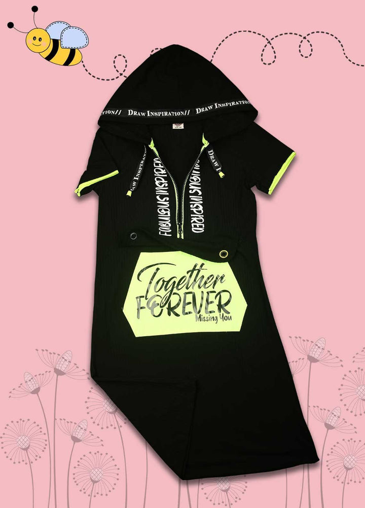 Sanaulla Exclusive Range Cotton Fancy Hoodie for Boys -  113419 Black