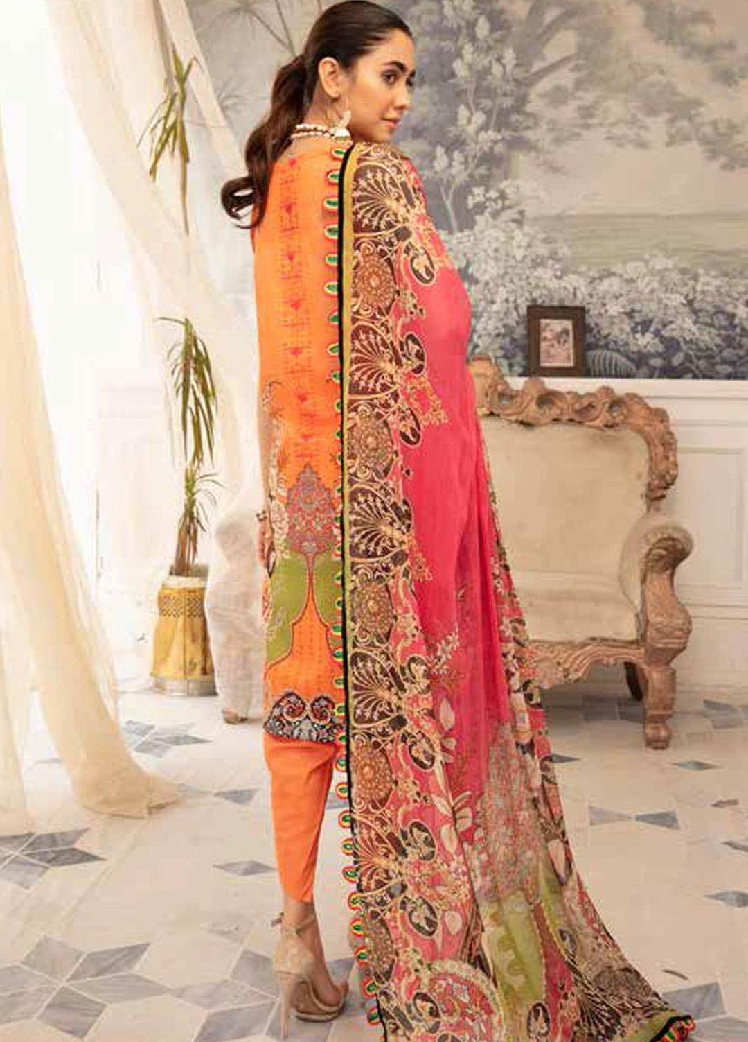 Hoor by Riaz Arts Embroidered Lawn Suits Unstitched 3 Piece RA21H DH-17 - Summer Collection