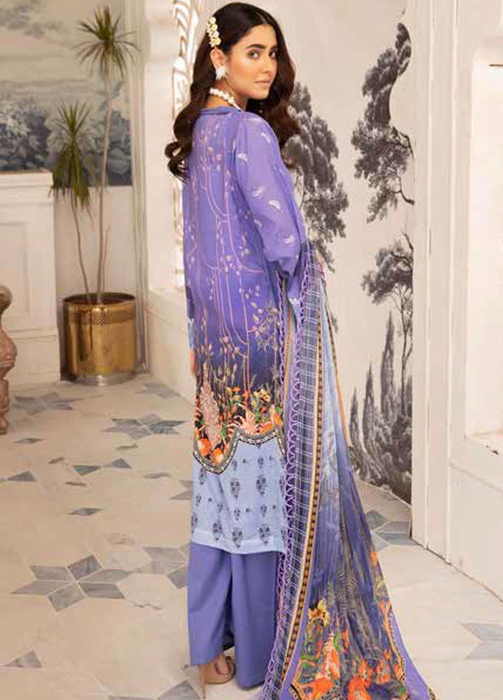 Hoor by Riaz Arts Embroidered Lawn Suits Unstitched 3 Piece RA21H DH-24 - Summer Collection