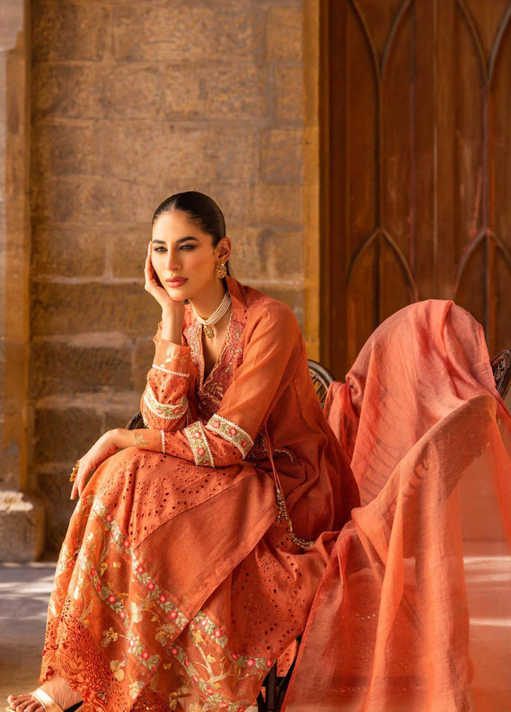 Hue Luxury Pret  Cotton Net 3 Piece Dress HUE23AF DHANAK