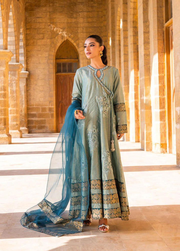 Hue Luxury Pret  Khaadi Silk 3 Piece Dress HUE23AF ABSHAAR