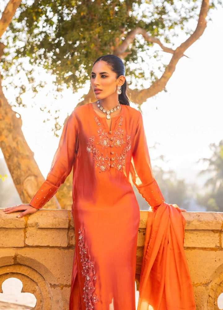 Hue Luxury Pret  Silk 3 Piece Dress HUE23AF AATISH
