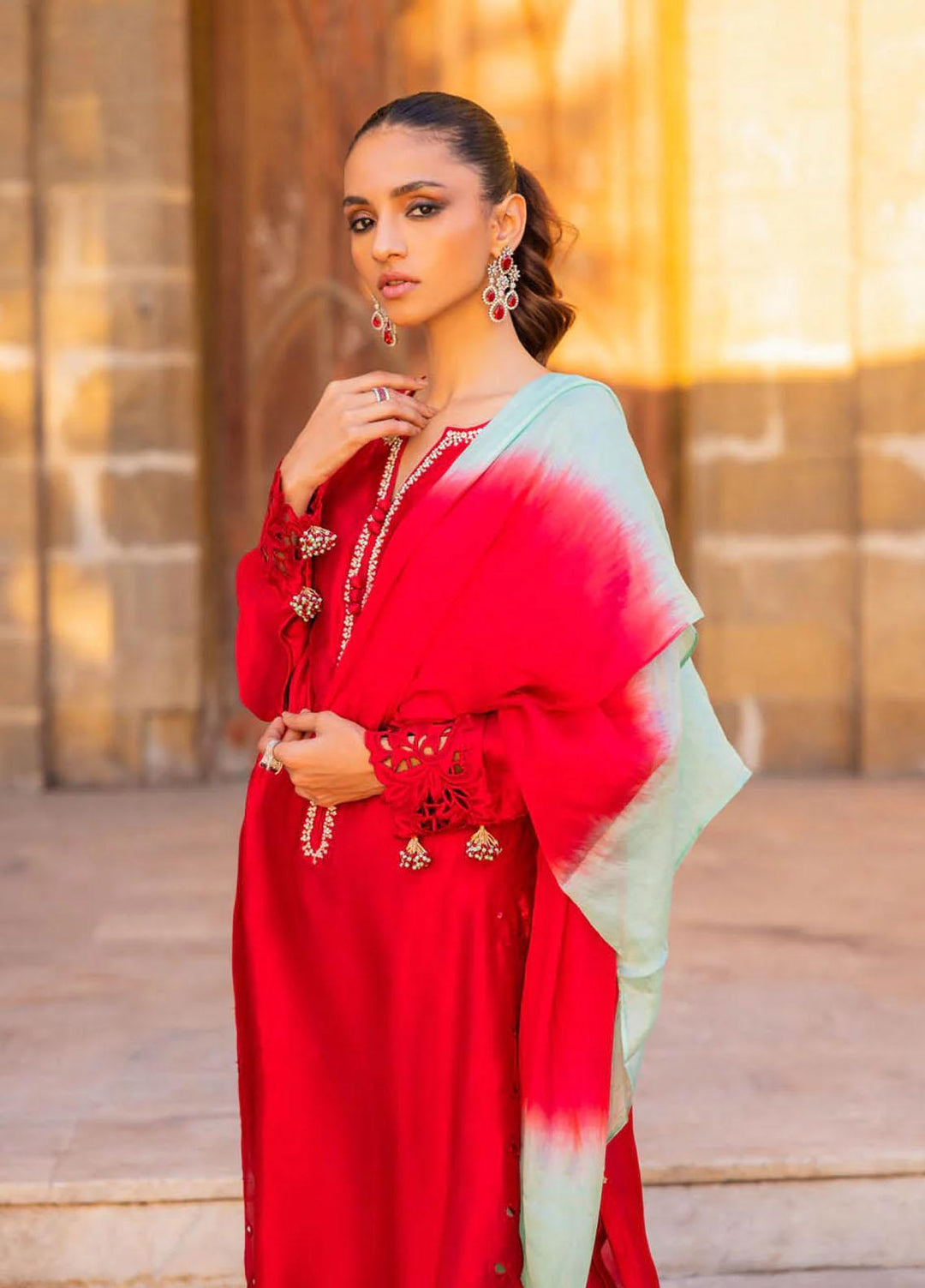 Hue Luxury Pret  Silk 3 Piece Dress HUE23AF SUROOR