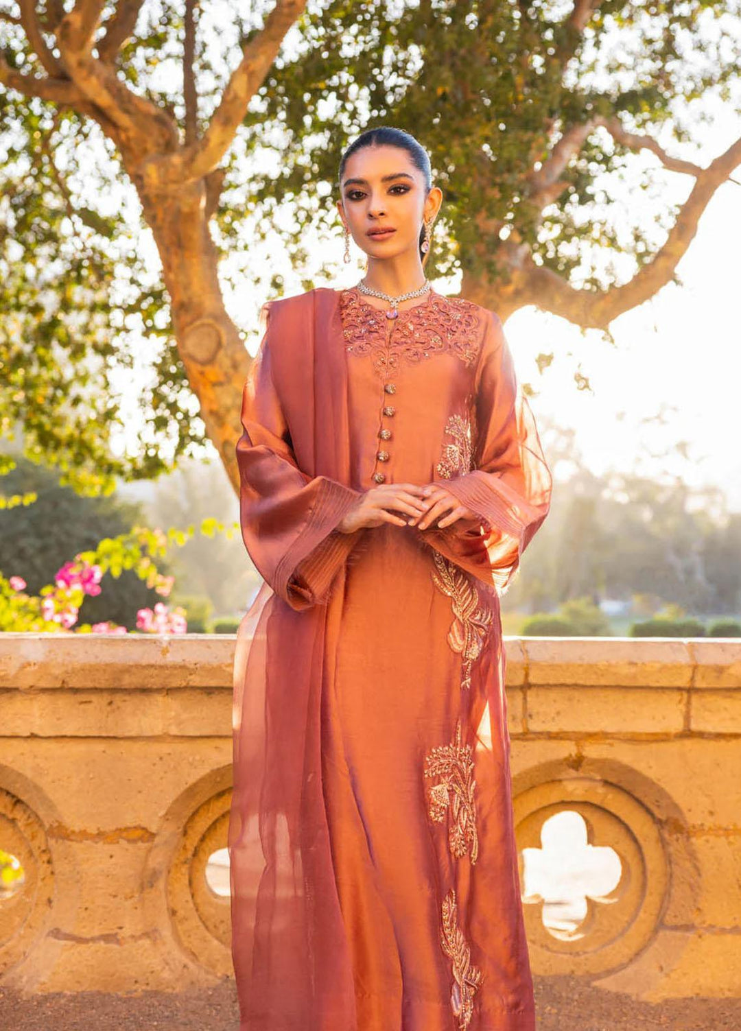 Hue Luxury Pret  Silk 3 Piece Dress HUE23AF RAINAH