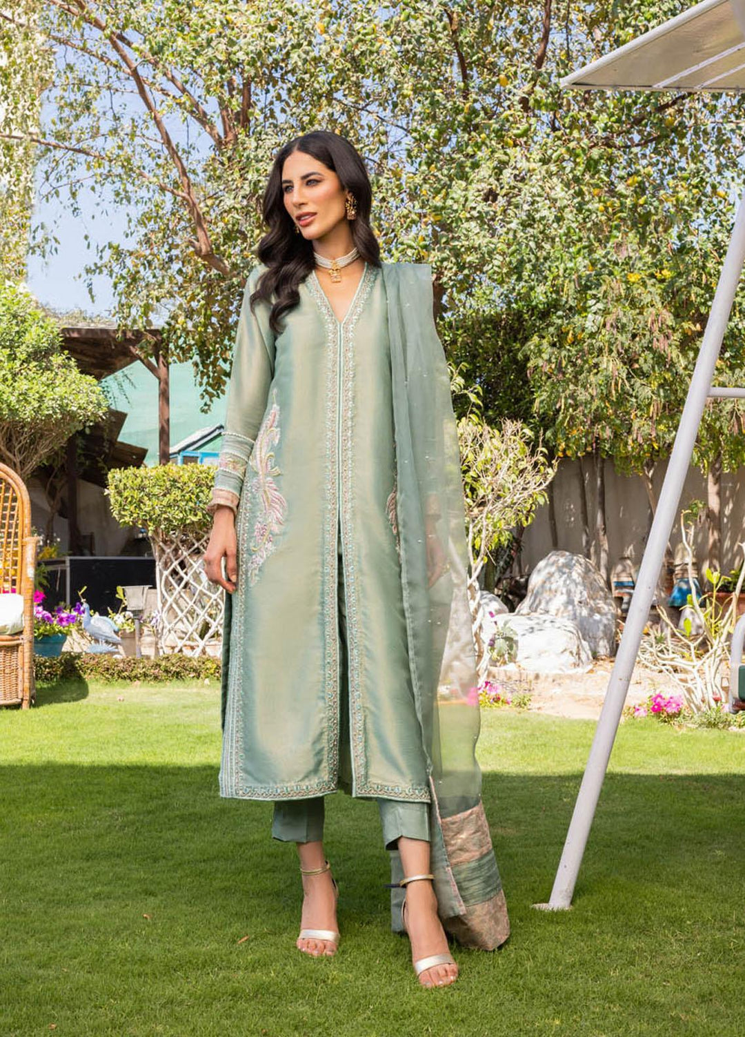 Hue Luxury Pret  Silk 3 Piece Dress HUE23ME SERENA