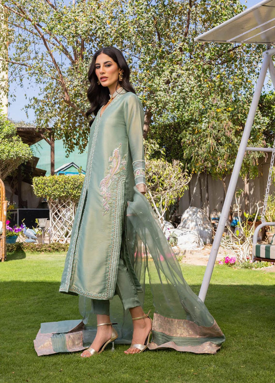 Hue Luxury Pret  Silk 3 Piece Dress HUE23ME SERENA