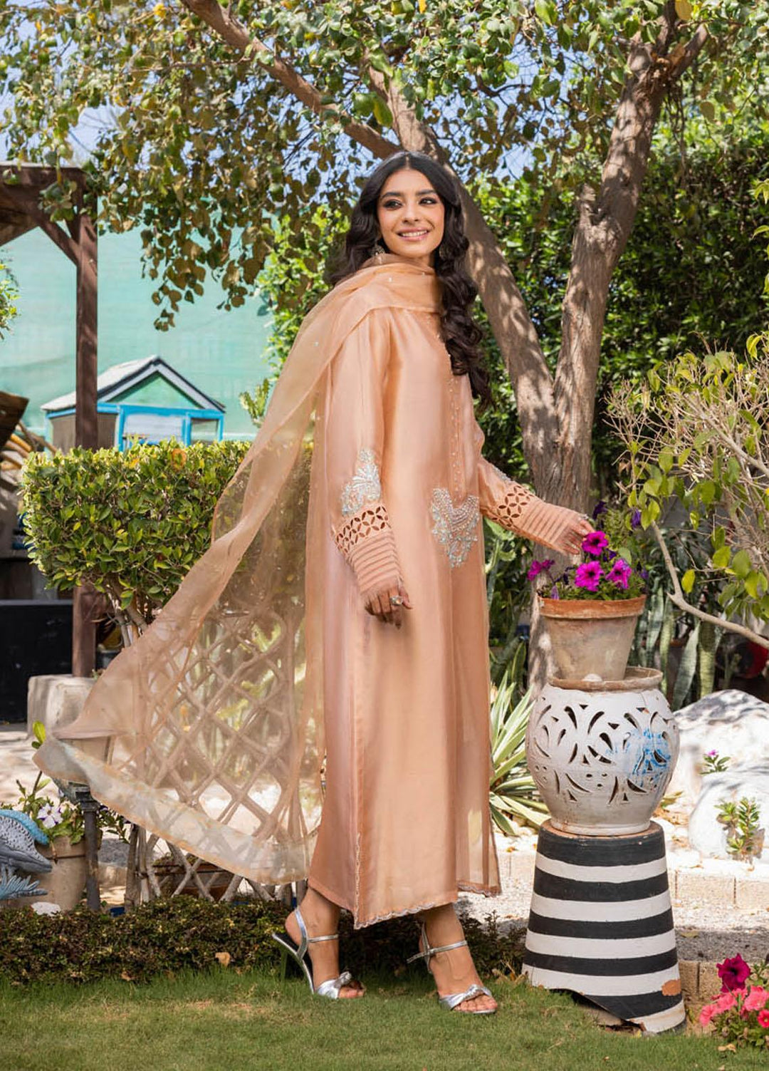 Hue Luxury Pret  Silk 3 Piece Dress HUE23ME ZOE