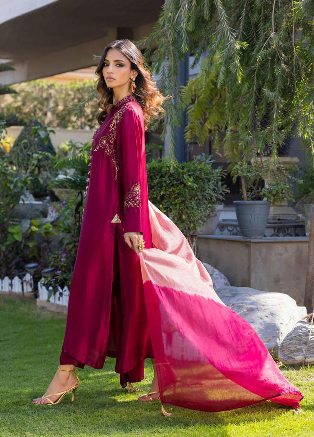 Hue Luxury Pret  Silk 3 Piece Dress HUE23ME ZURI