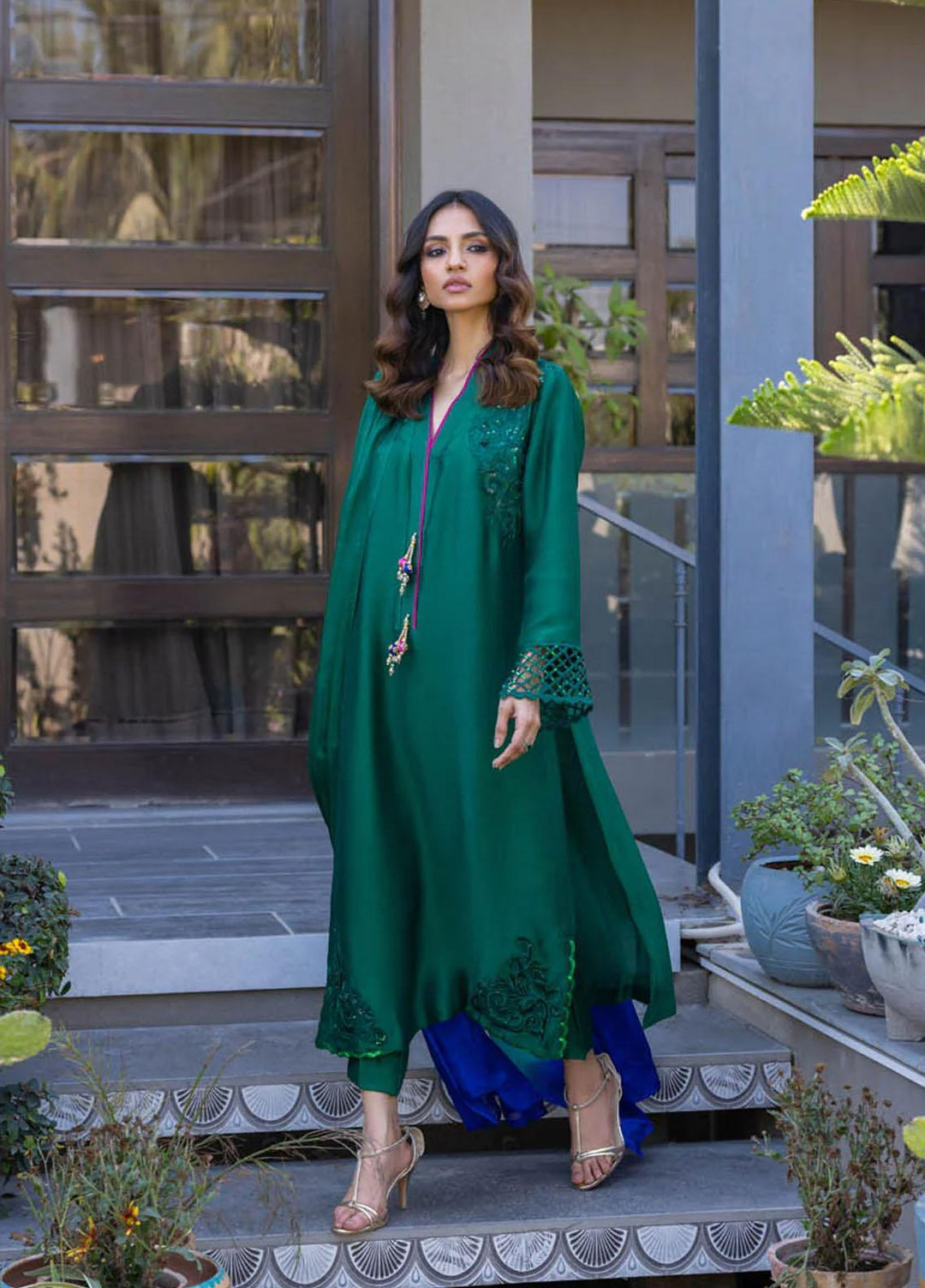 Hue Luxury Pret  Silk 3 Piece Dress HUE23ME LYLA