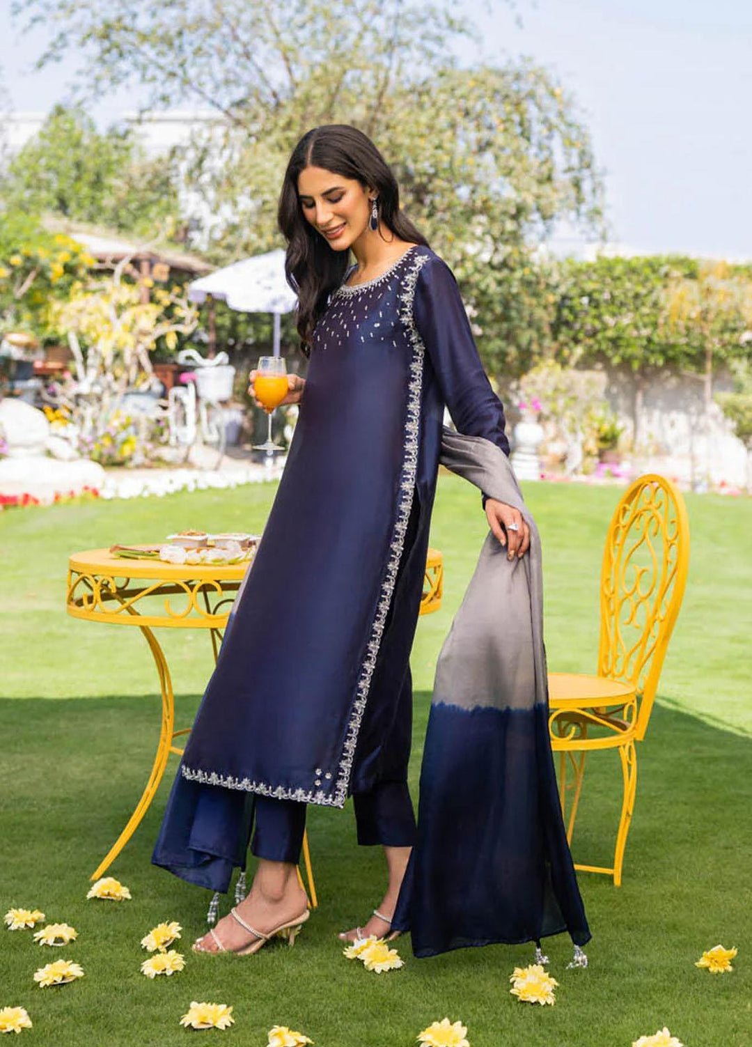 Hue Luxury Pret  Silk 3 Piece Dress HUE23ME KIARA
