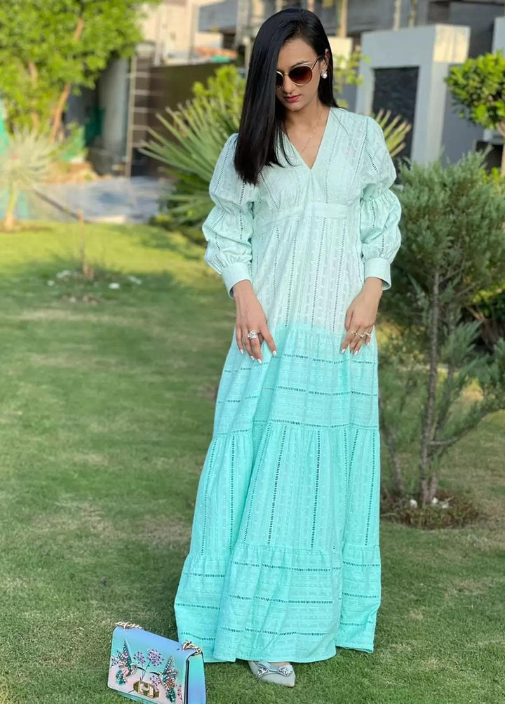 Hues Atelier Pret Western Lawn 1 Piece HA23B Iced Mojito