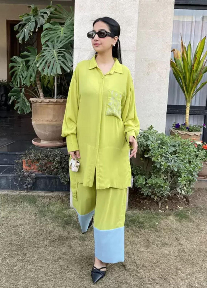 Hues Atelier Pret Western Grip 2 Piece Suit HA23B Lime Daisey