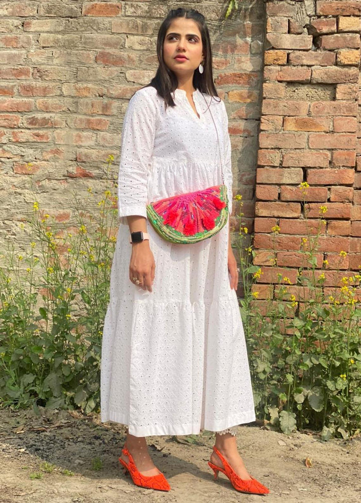 Hues Atelier Pret Casual Chikankari 1 Piece HA23B White Gypsy