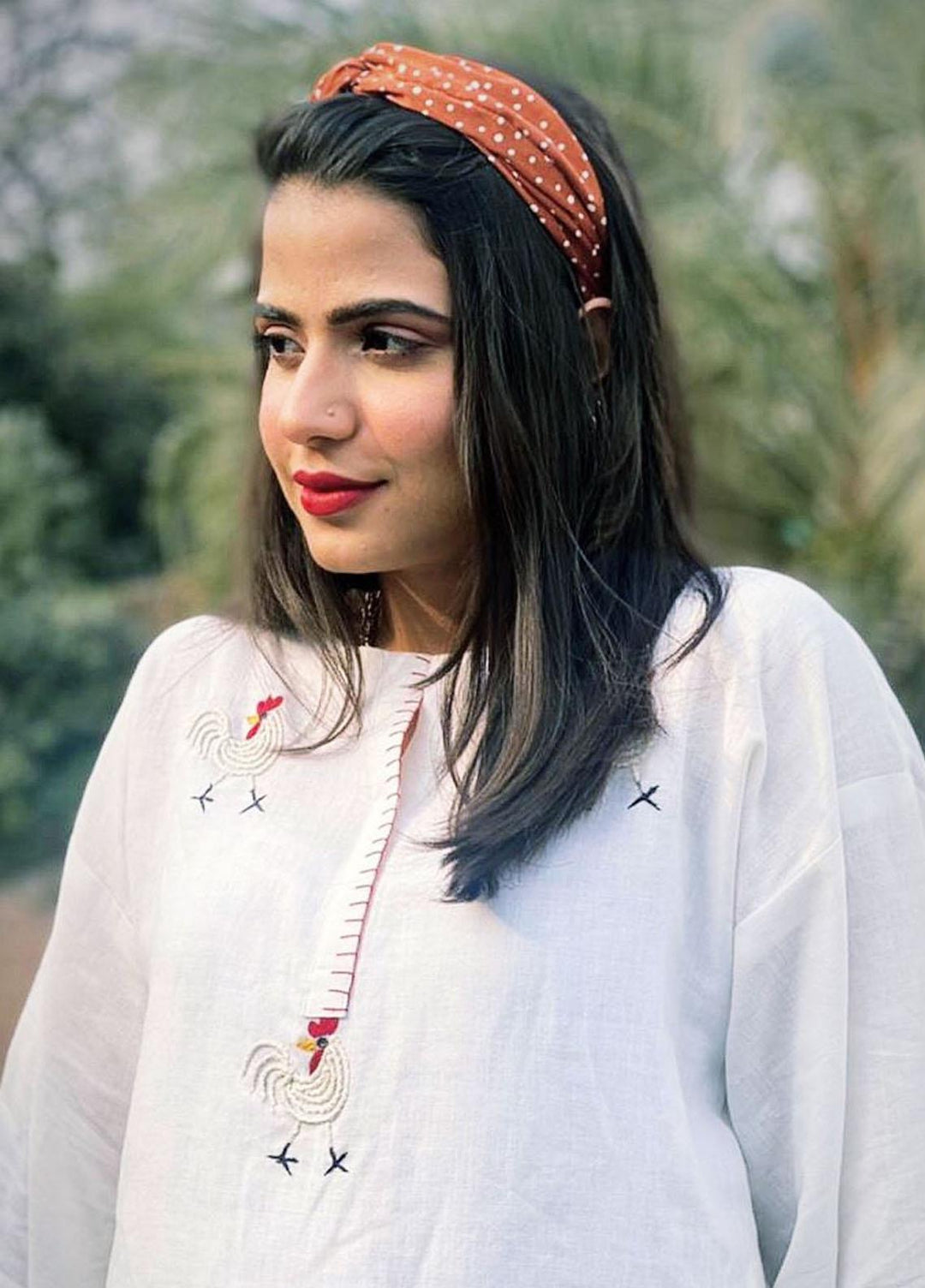 Hues Atelier Pret Casual Lawn Kurti HA23B White Hens