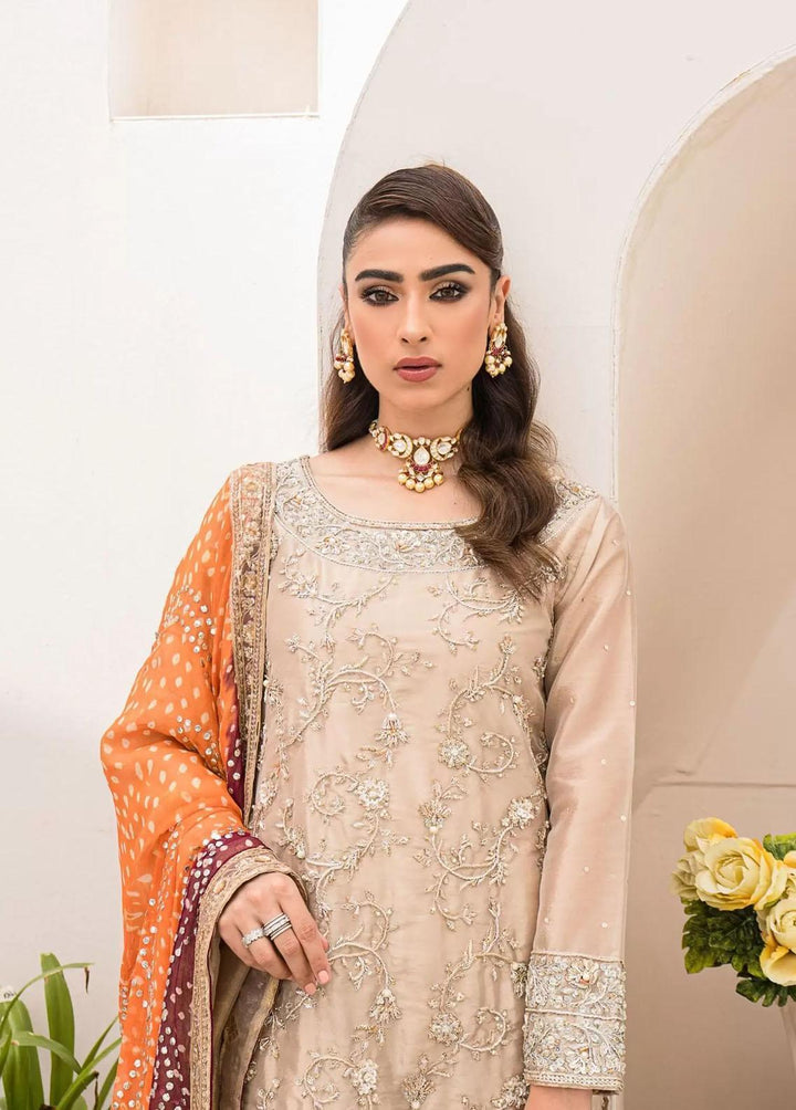 Hues Atelier Pret Embroidered Tissue 3 Piece Suit HA23LF Norah